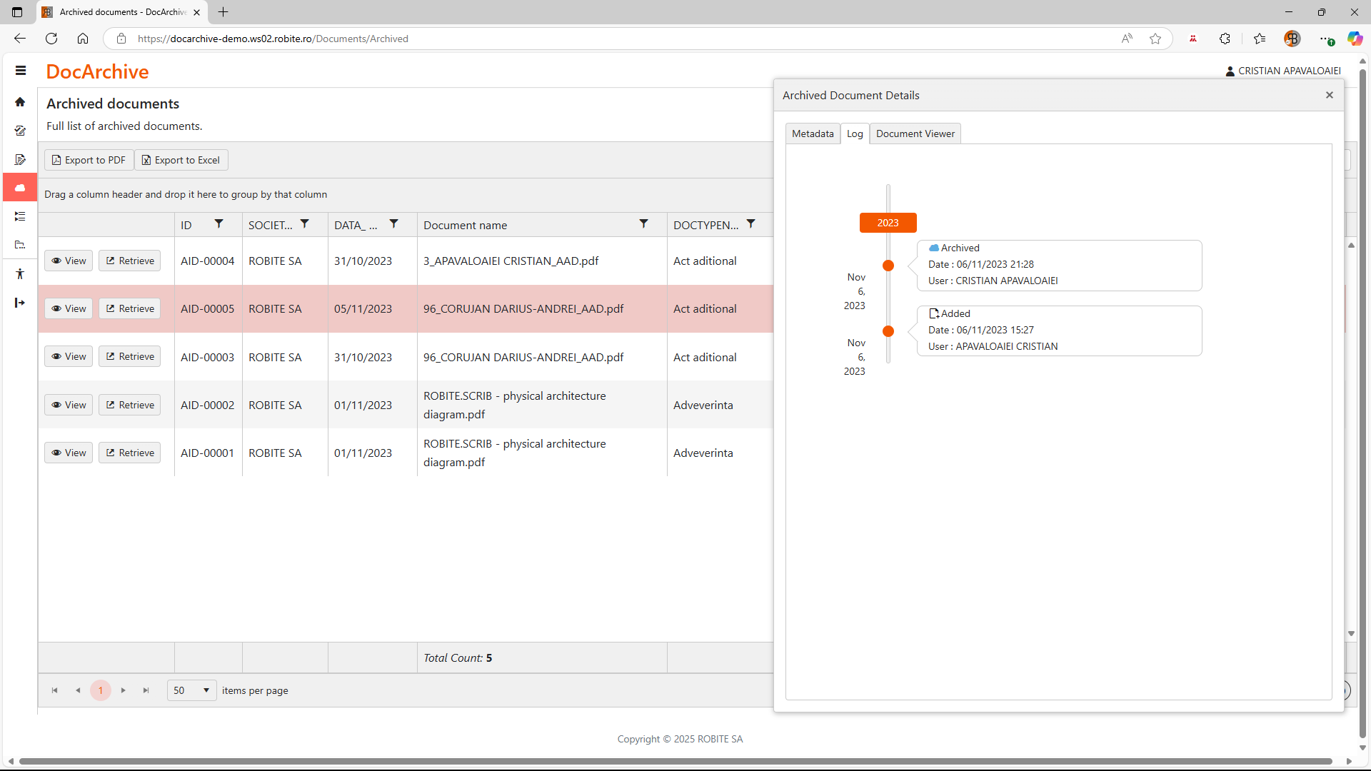 SCRIB Web Interface 3